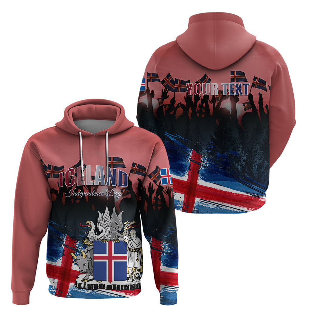 Iceland Independence Day 2024 Hoodie Coat Of Arms Happy 80th Anniversary LT01