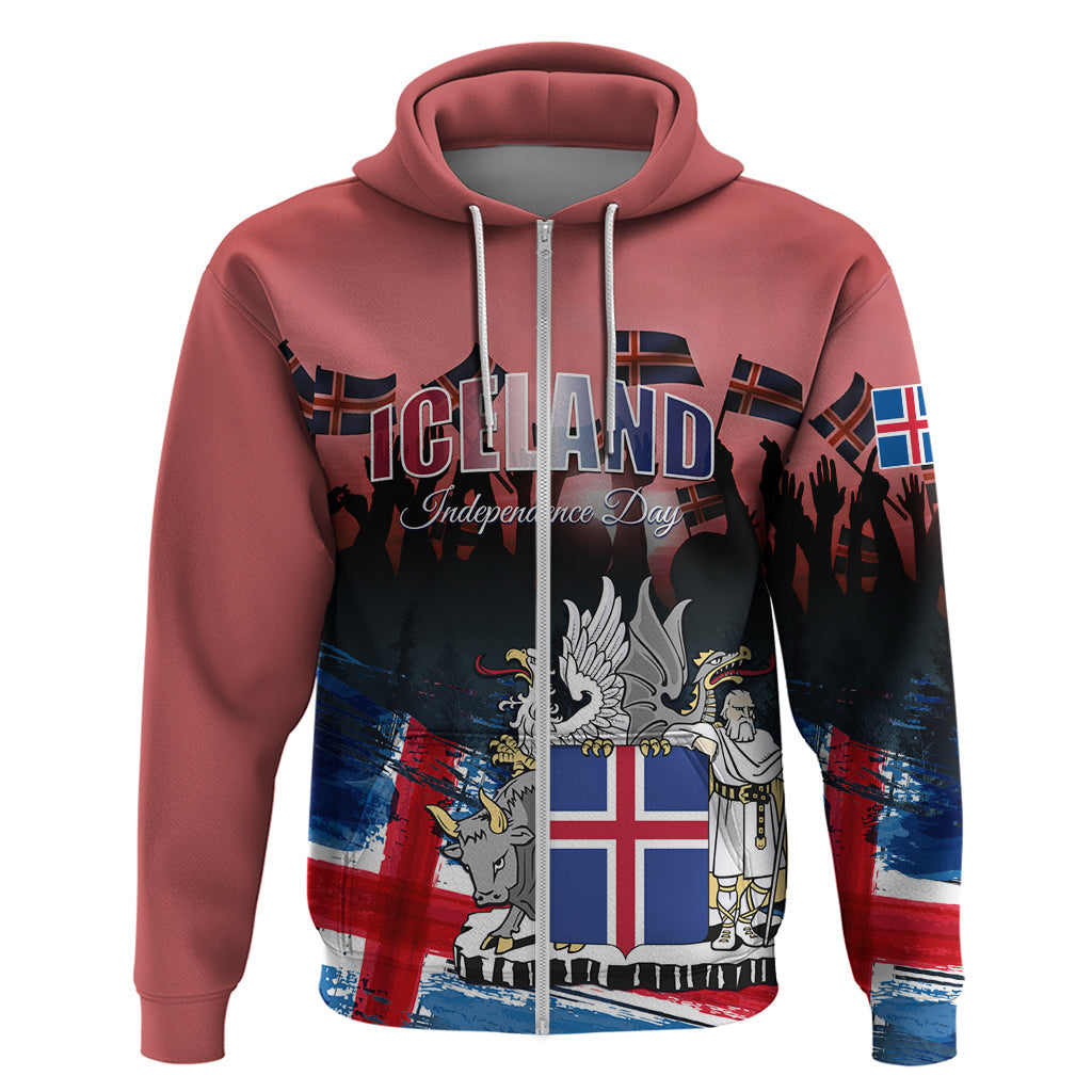 Iceland Independence Day 2024 Hoodie Coat Of Arms Happy 80th Anniversary LT01