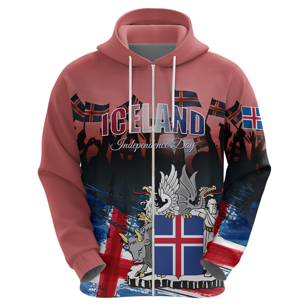 Iceland Independence Day 2024 Hoodie Coat Of Arms Happy 80th Anniversary LT01