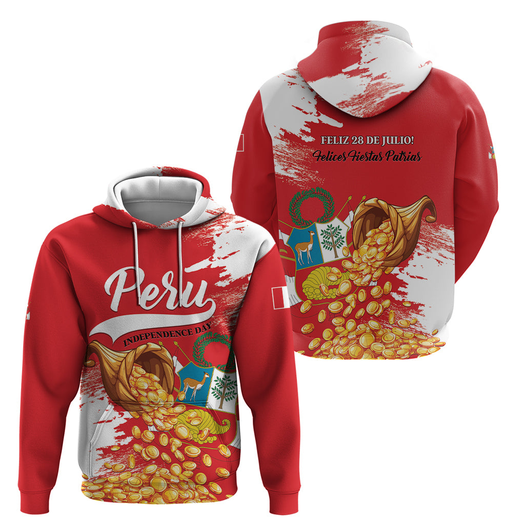 Peru Independence Day Hoodie Feliz 28 de Julio Felices Fiestas Patrias LT01