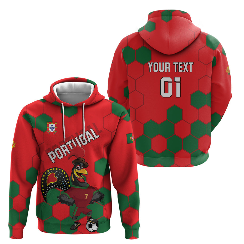 Custom Portugal 2024 Football Hoodie 2024 Go Champions LT01
