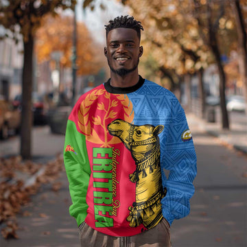 Eritrea Independence Day 2024 Sweatshirt Eritrean Camel African Pattern LT01