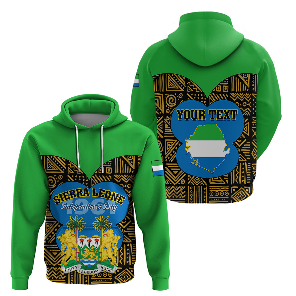 Sierra Leone Independence Day 2024 Hoodie Happy 63rd Anniversary African Pattern LT01