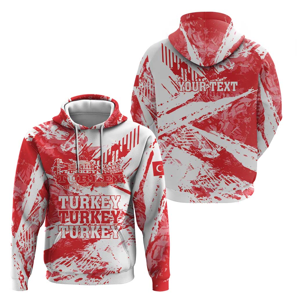 Personalised Turkey Hoodie Turkiye Map Unique Grunge LT01