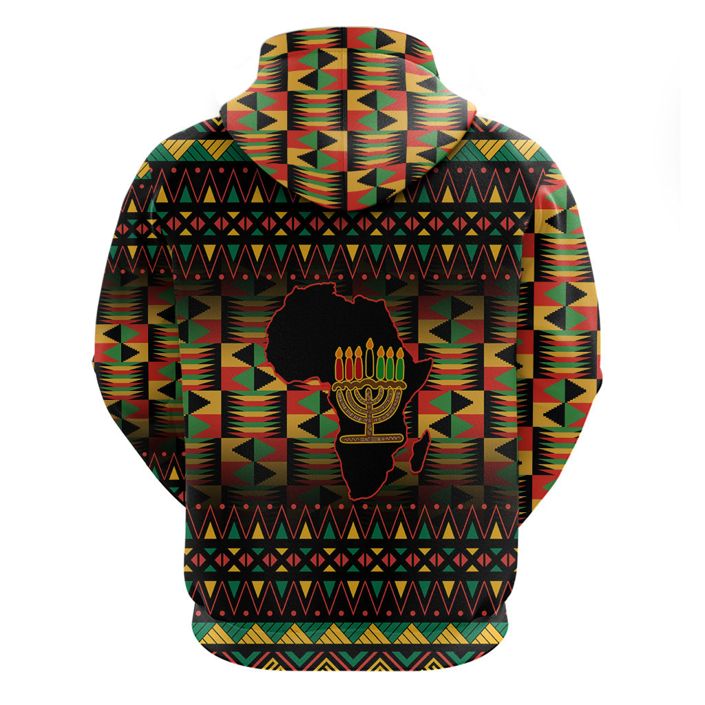Kwanzaa Festival Hoodie Kinara Candles African Pattern LT01