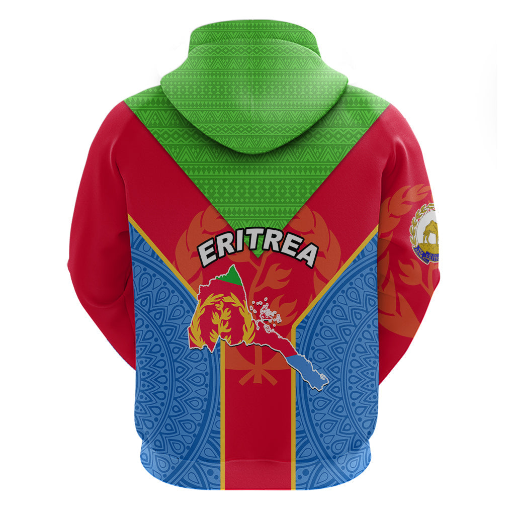 Eritrea Hoodie Eritrean Emblem Flag Mix African Pattern LT01