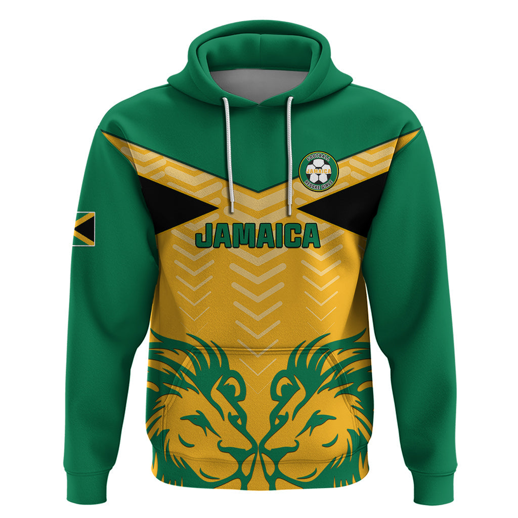 Jamaica Football Hoodie Reggae Girlz Lion Sporty Style LT01