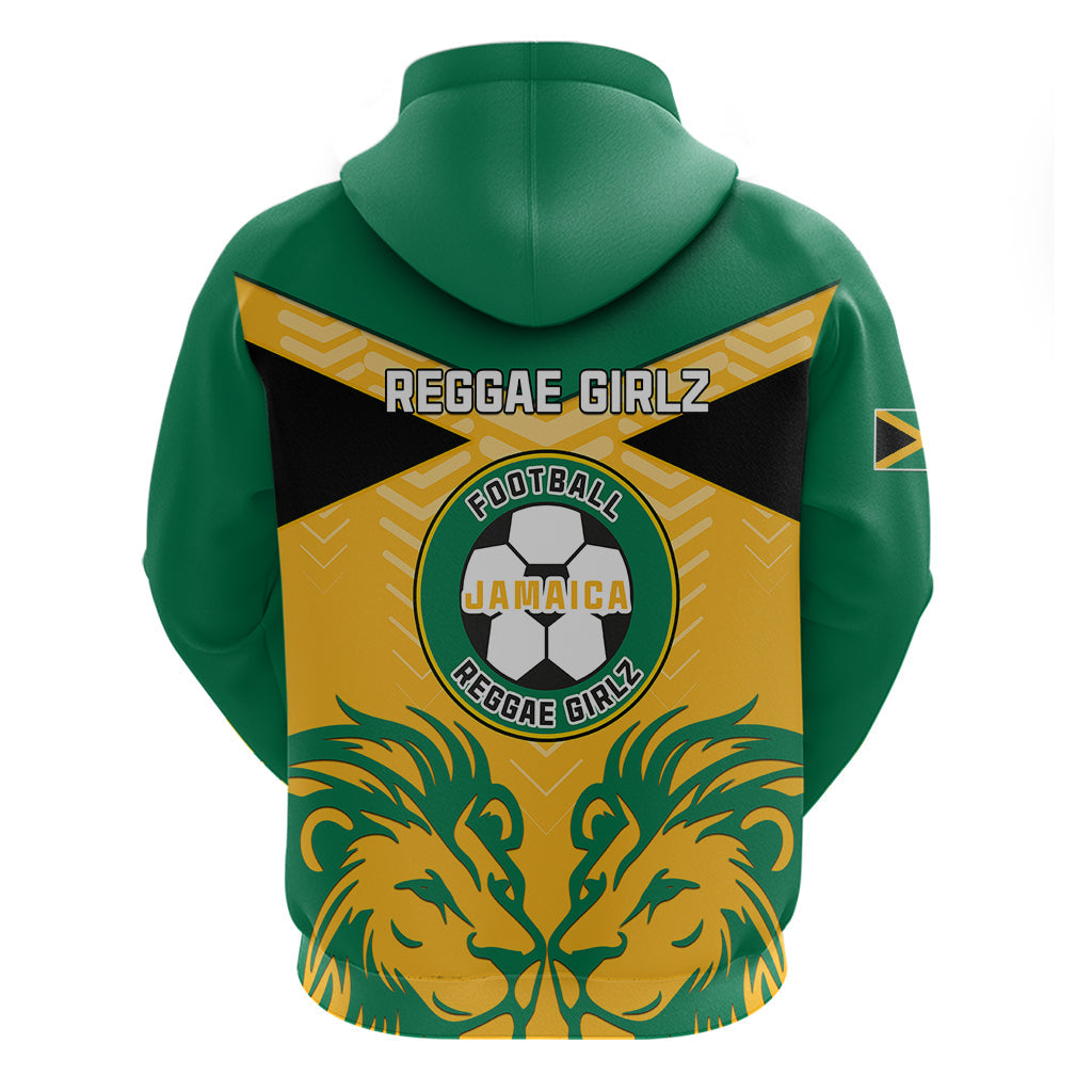Jamaica Football Hoodie Reggae Girlz Lion Sporty Style LT01