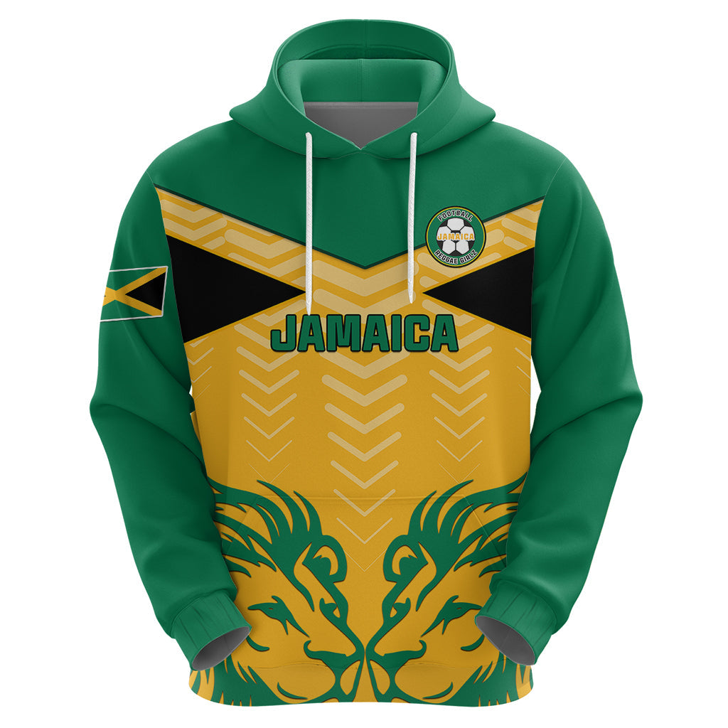 Jamaica Football Hoodie Reggae Girlz Lion Sporty Style LT01