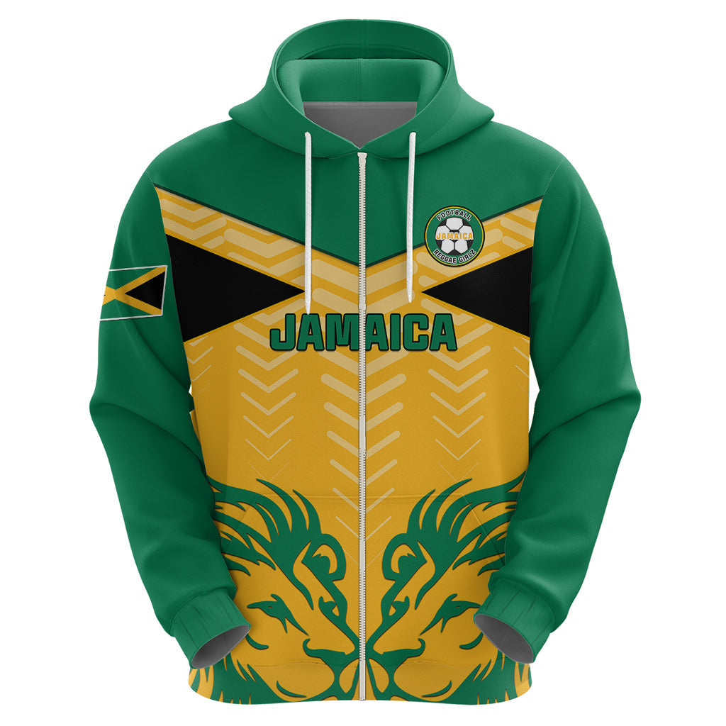 Jamaica Football Hoodie Reggae Girlz Lion Sporty Style LT01