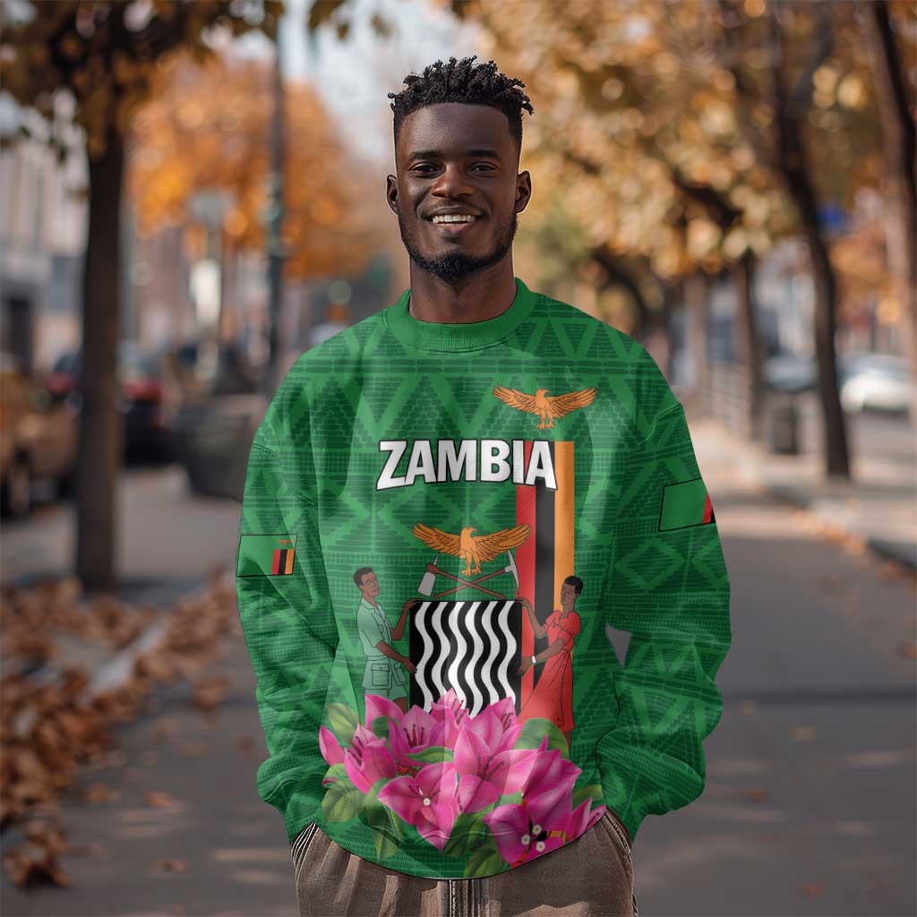 Personalized Icitungu ca Zambia Sweatshirt Africa Bougainvillea LT01