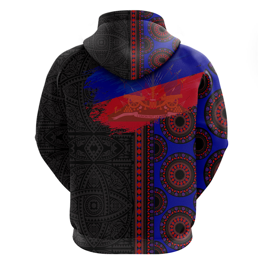 Haiti Flag Day African Seamless Pattern Hoodie LT03