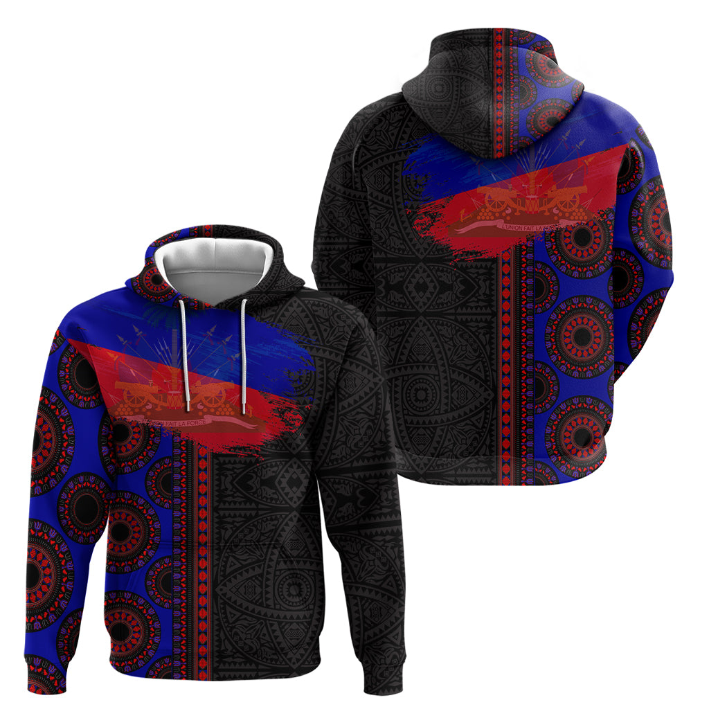Haiti Flag Day African Seamless Pattern Hoodie LT03