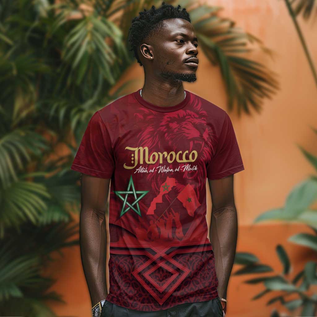 Happy Proclamation of Independence of Morocco T shirt Barbary Lion's Roar - Fight for Free and Peace LT03