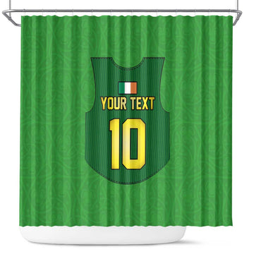 Custom Irish Rugby Shower Curtain St Patrick's Day Style - Gilet Costume LT03