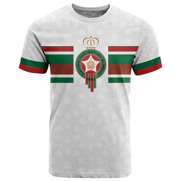 Custom Moroccan Football T shirt The Hunt of Atlas Lions LT03