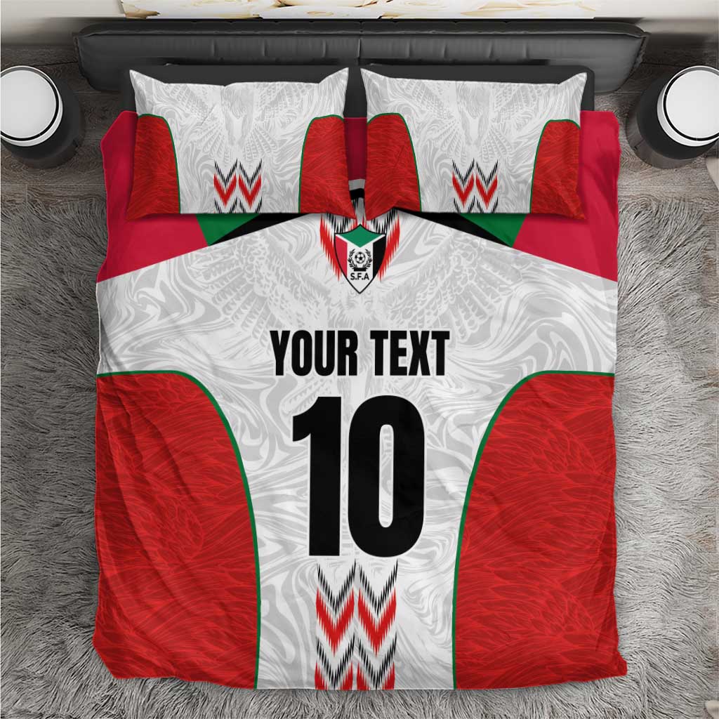 Custom Sudan Football Bedding Set Wings of Victory - Go Falcons of Jediane LT03
