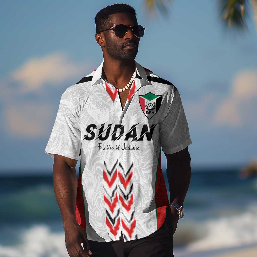 Custom Sudan Football Hawaiian Shirt Wings of Victory - Go Falcons of Jediane LT03