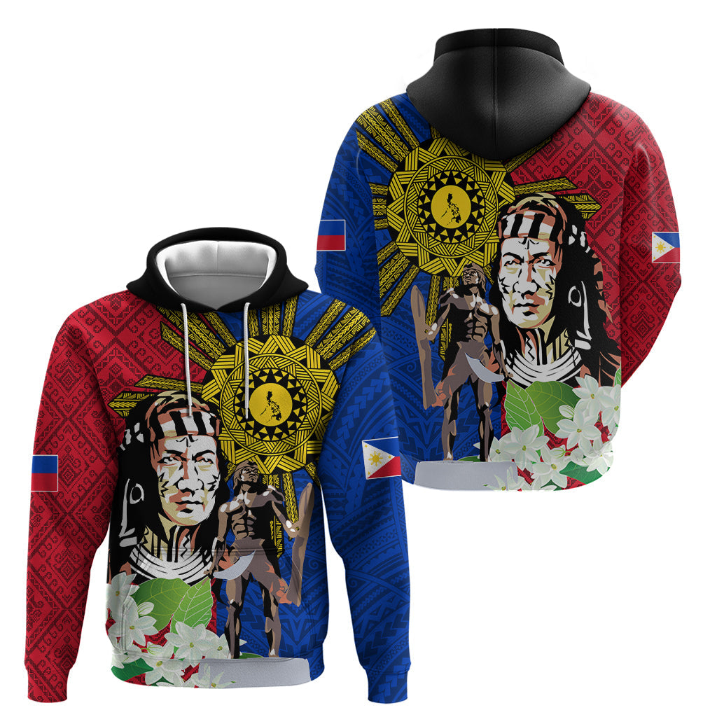 Philippines Lapu-Lapu Hoodie Filipino Sun Tattoo With Yakan Pattern LT03
