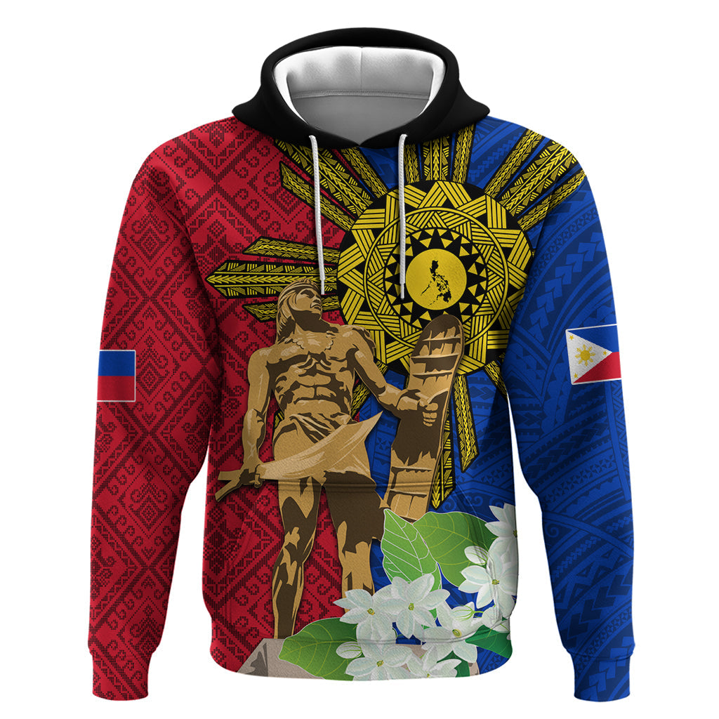 Philippines Lapu Lapu King Jasmine Flowers Hoodie Filipino Sun Tattoo LT03