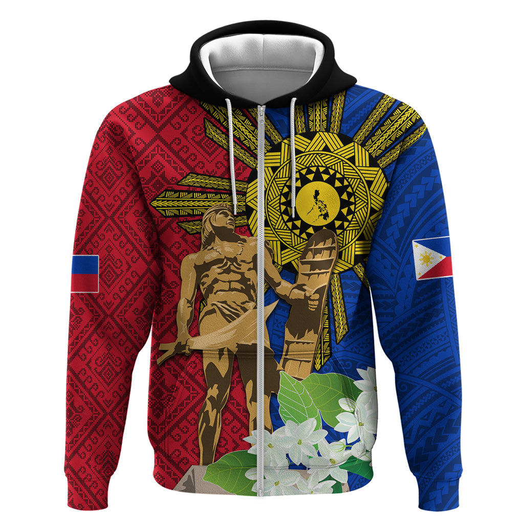 Philippines Lapu Lapu King Jasmine Flowers Hoodie Filipino Sun Tattoo LT03