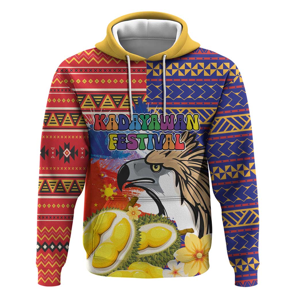Philippines Kadayawan Hoodie Filipino Eagle Durian with Polynesian and Igorots Pattern LT03