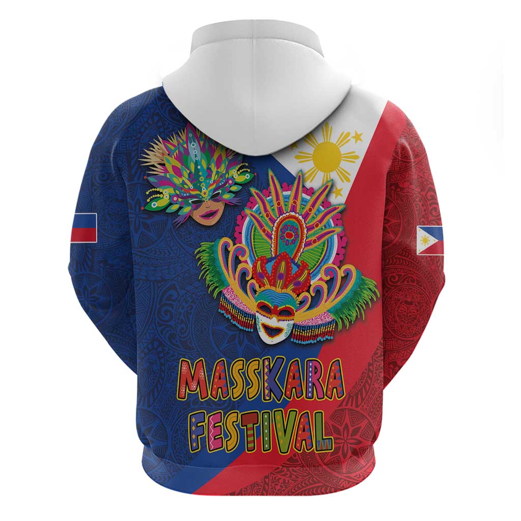 Philippines MassKara Hoodie Filipino Carnival Mask and Polynesian Pattern LT03