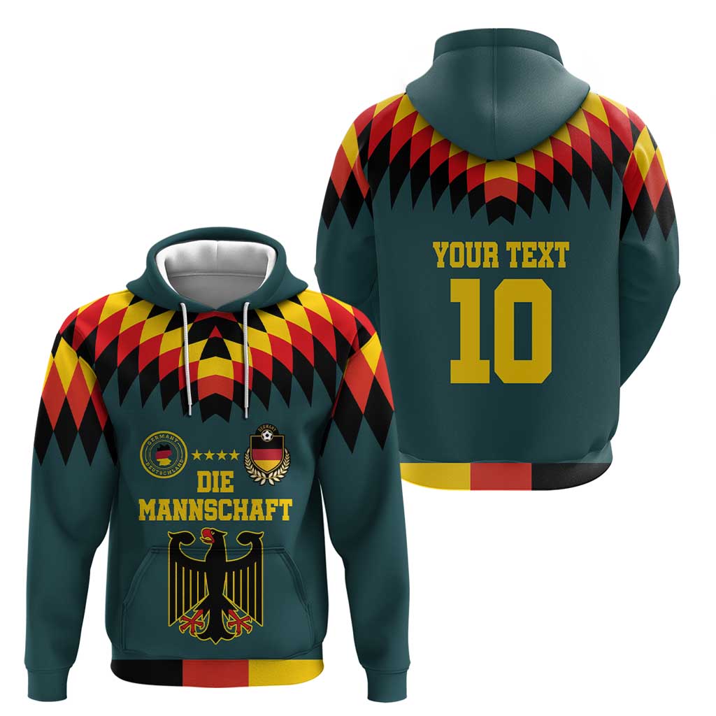 Custom Germany Football 2024 Go Champion Hoodie Design 90s Style Away Color LT03