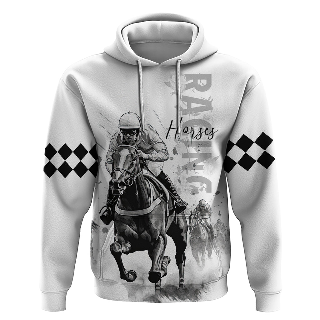 Kentucky Horses Racing Hoodie Jockey Drawing Style LT03