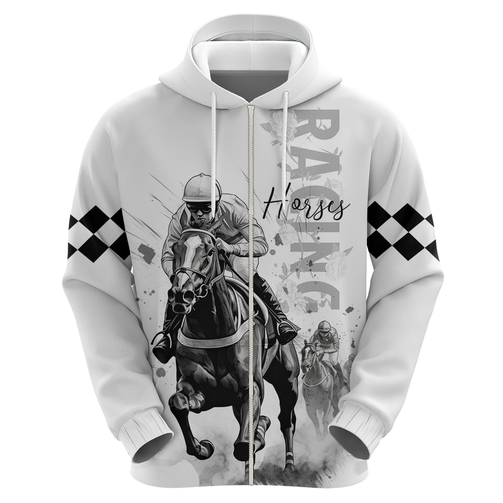 Kentucky Horses Racing Hoodie Jockey Drawing Style LT03