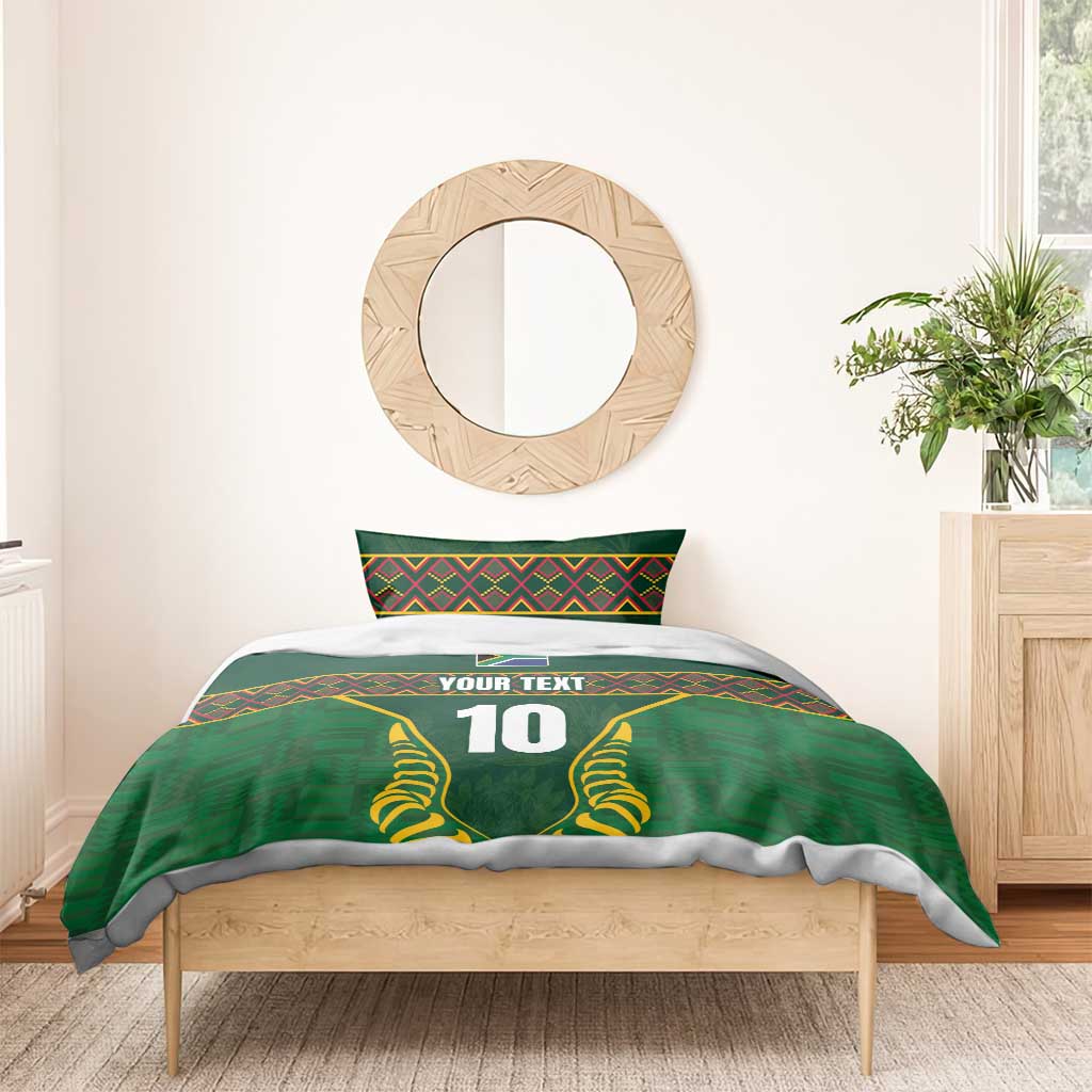 Custom South Africa Rugby Bedding Set Springboks Spirit and King Protea LT03