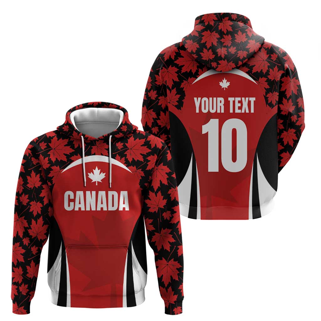 Custom Canada Pacific Rugby 2024 Hoodie Maple Pattern Jersey LT03