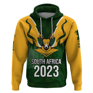 South Africa Rugby Hoodie Springbok Mascot History Champion World Rugby 2023 LT03