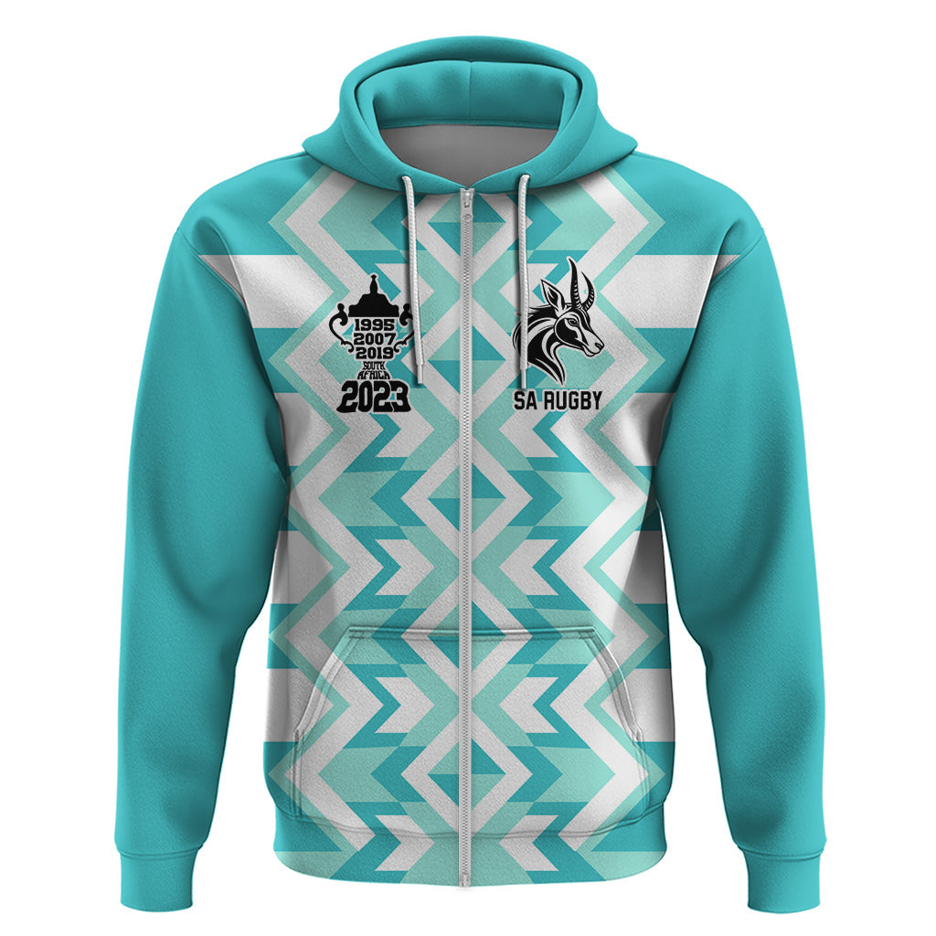 Personalised South Africa Rugby Hoodie Commemorative World Cup Winners 2023 LT03