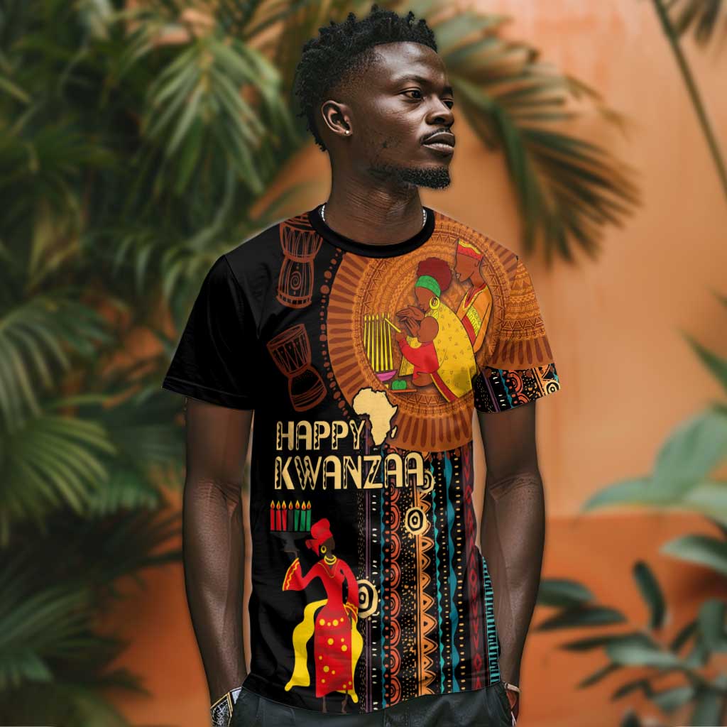 Happy Kwanzaa African T shirt - Tribal Pattern LT03