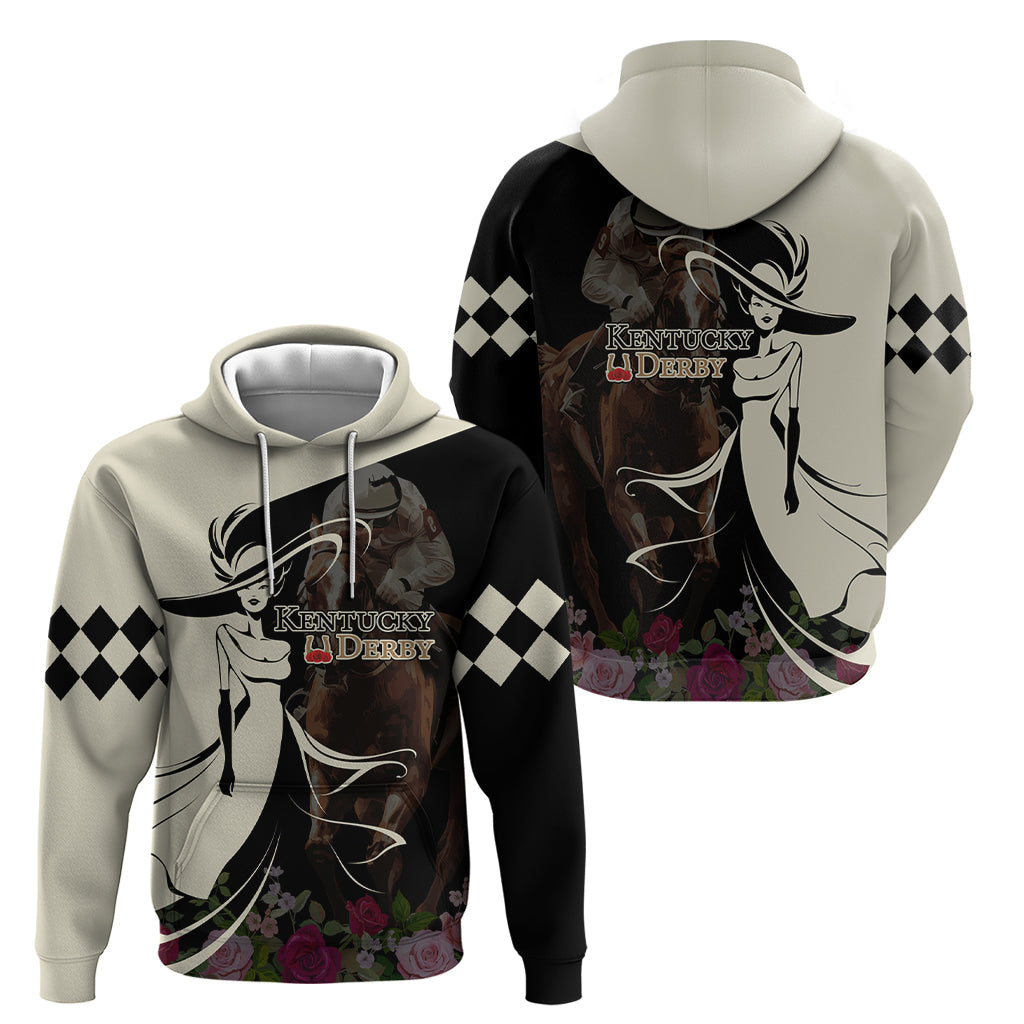 Kentucky Racing Horses Derby Hat Girl Hoodie Black Color LT03