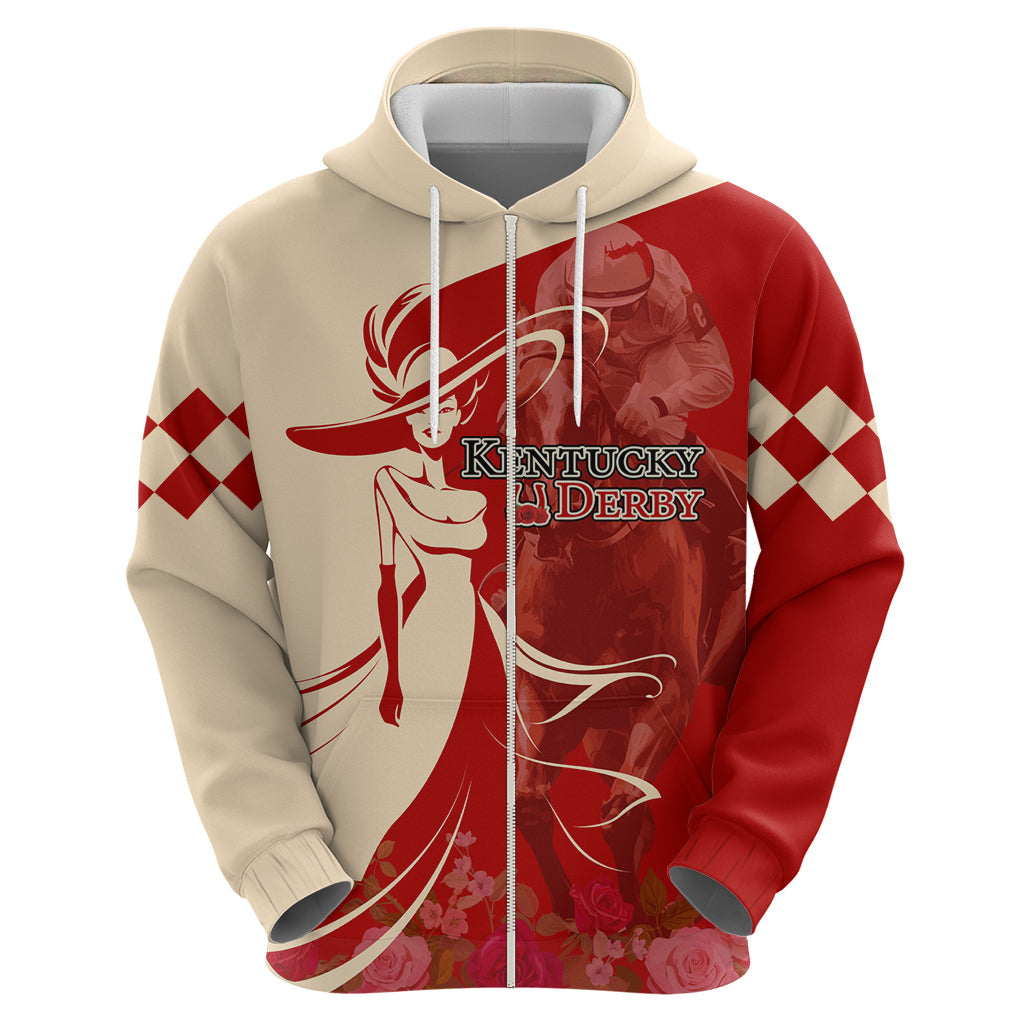 Kentucky Racing Horses Derby Hat Girl Hoodie Red Color LT03