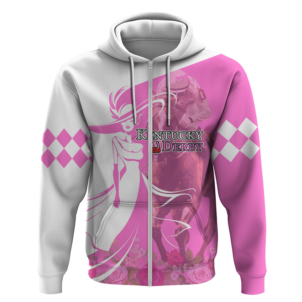Kentucky Racing Horses Derby Hat Girl Hoodie Pink Color LT03