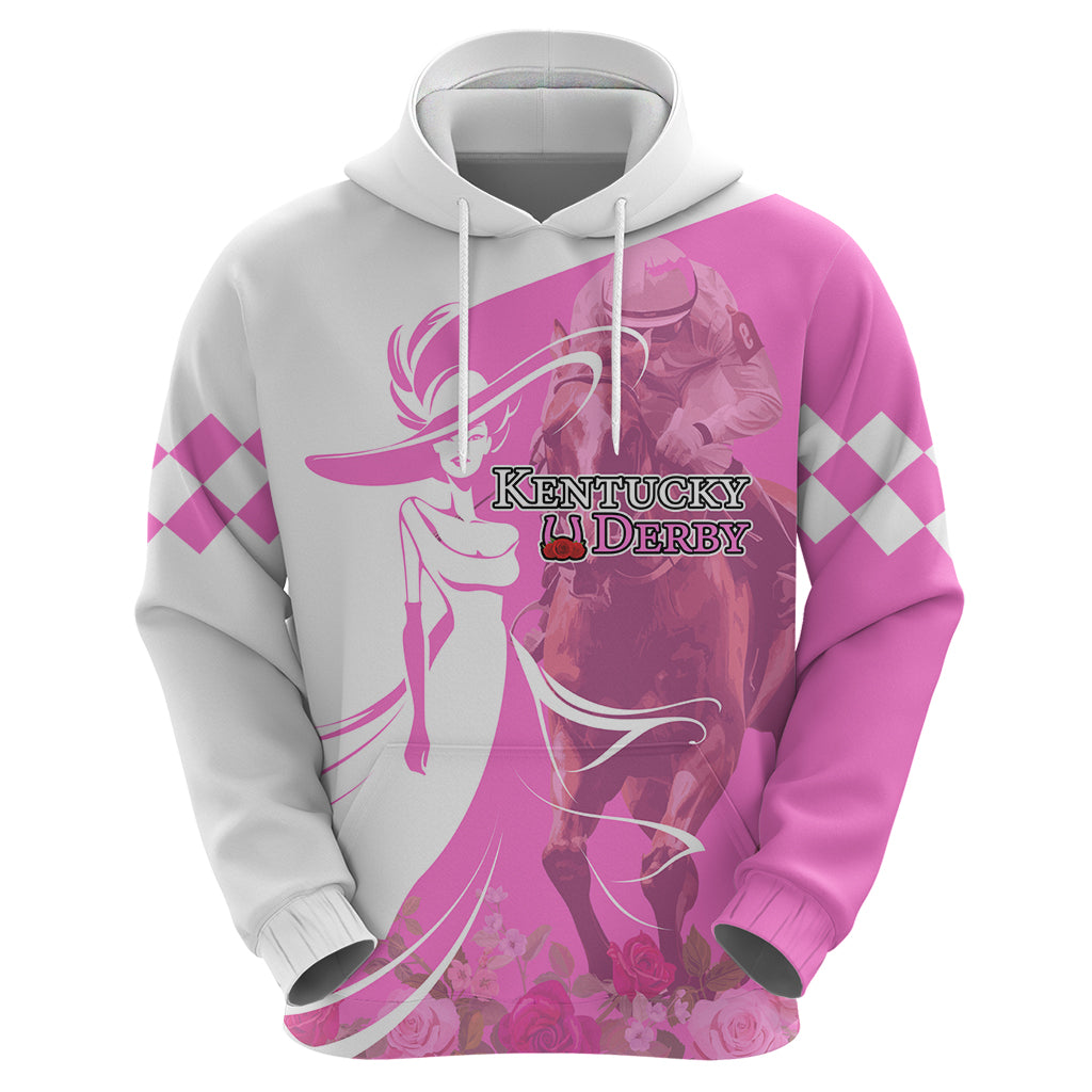 Kentucky Racing Horses Derby Hat Girl Hoodie Pink Color LT03