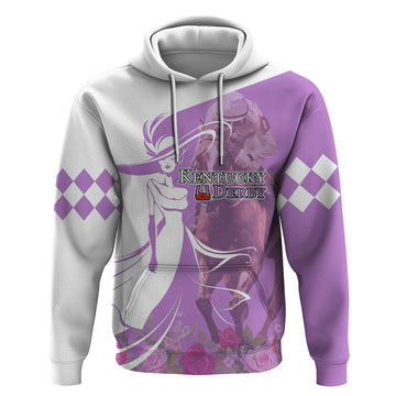 Kentucky Racing Horses Derby Hat Girl Hoodie Purple Color LT03