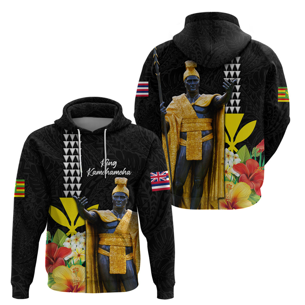 Hawaii King Kamehameha Day Hoodie Kanaka Maoli Hibiscus Flower and Kakau Pattern LT03