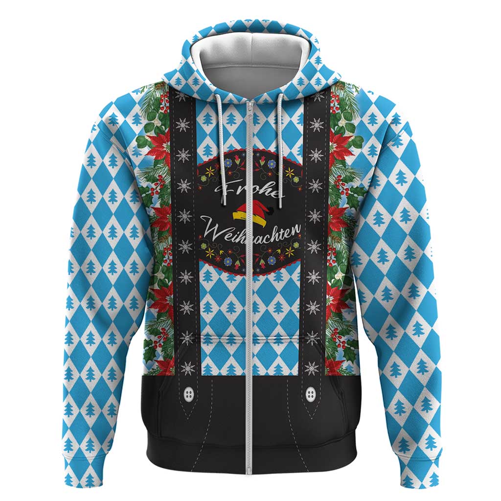 German Christmas Hoodie Lederhosen Weihnachten Style with Bavaria Pattern LT03