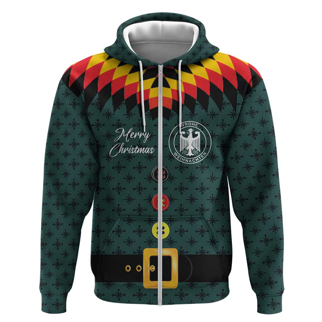 Custom German Christmas Hoodie German Football Jersey mix Santa Suit Style LT03