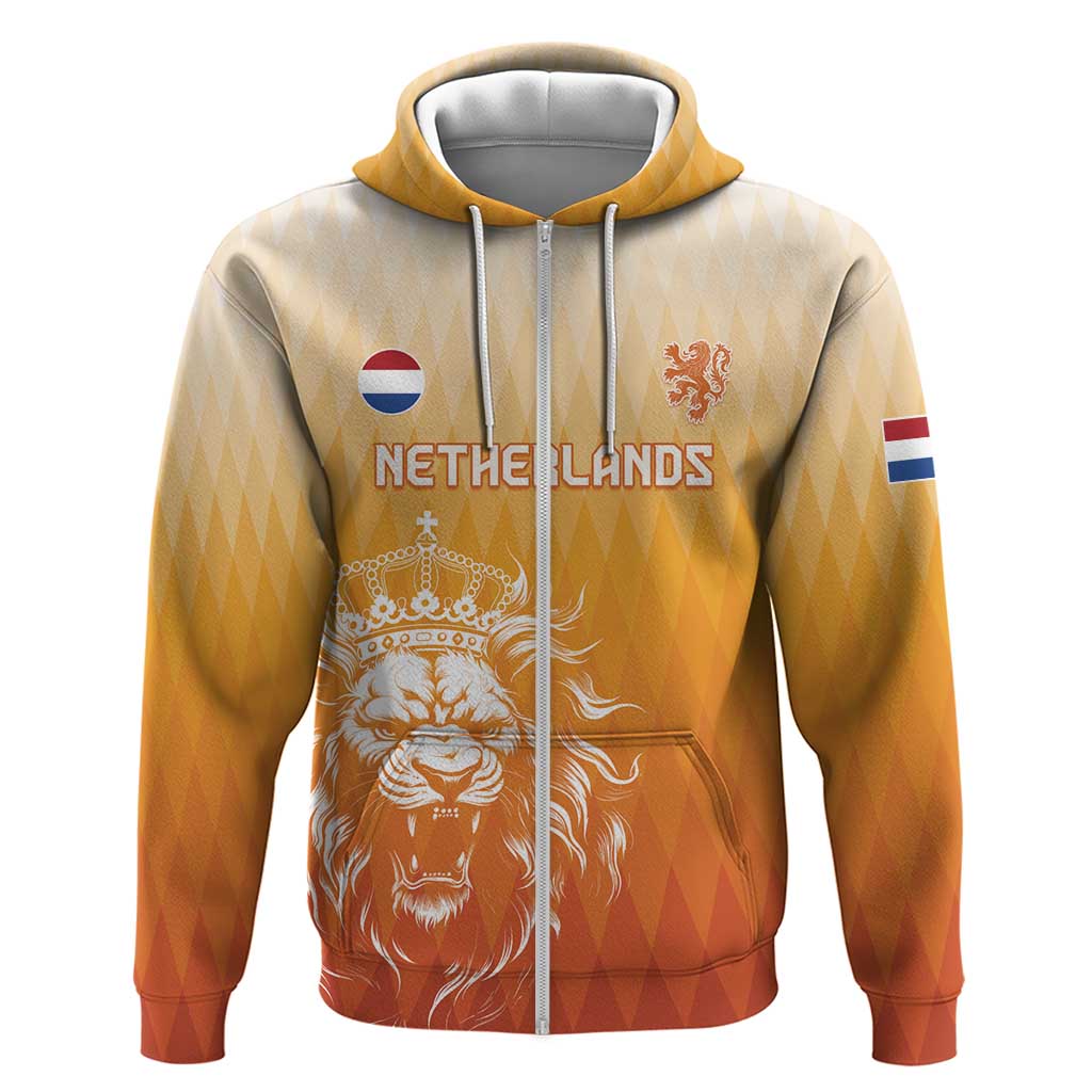 Custom Netherlands 2024 Football Hoodie Go Champions Oranje Lions LT05