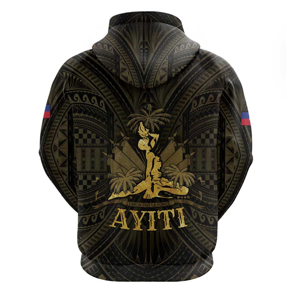 Haiti 1804 Hoodie Polynesian Gold Neg Maron LT05