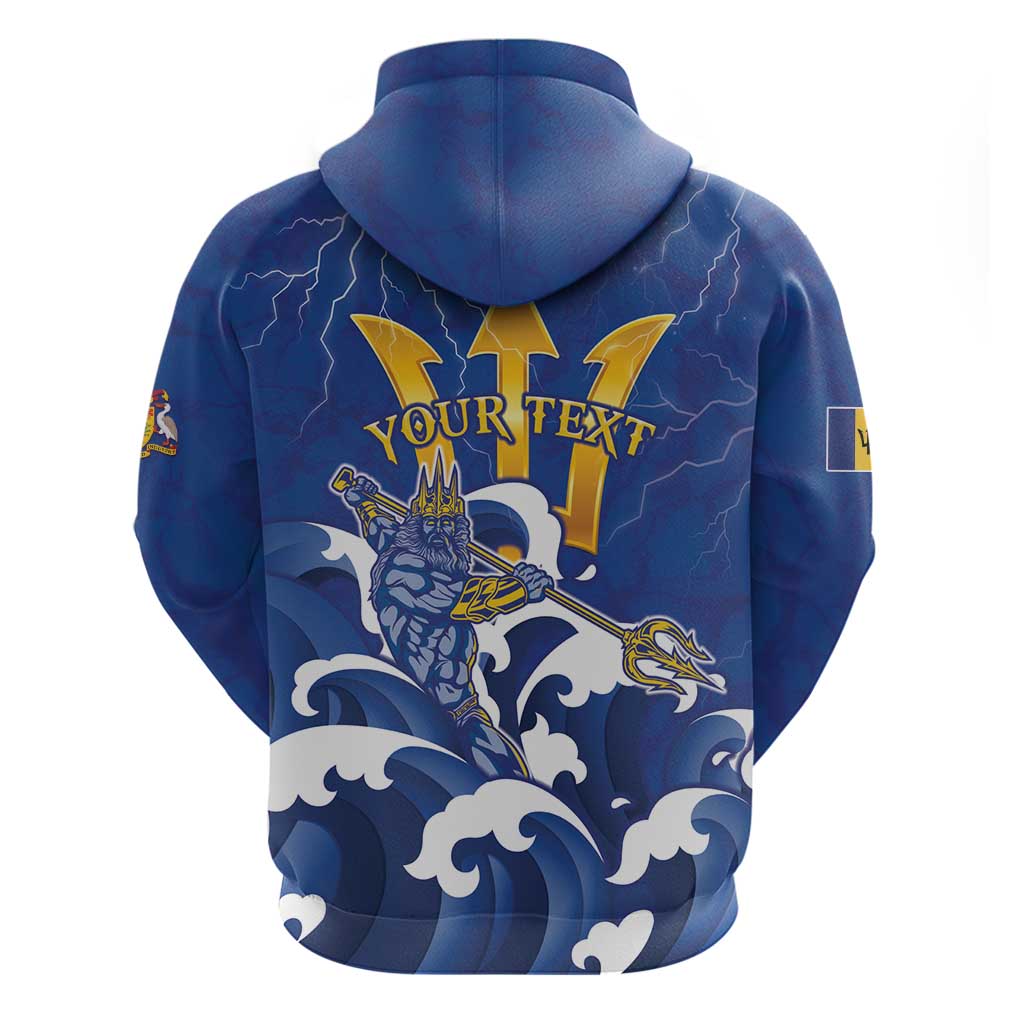 Personalized Barbados Hoodie Poseidon Trident LT05