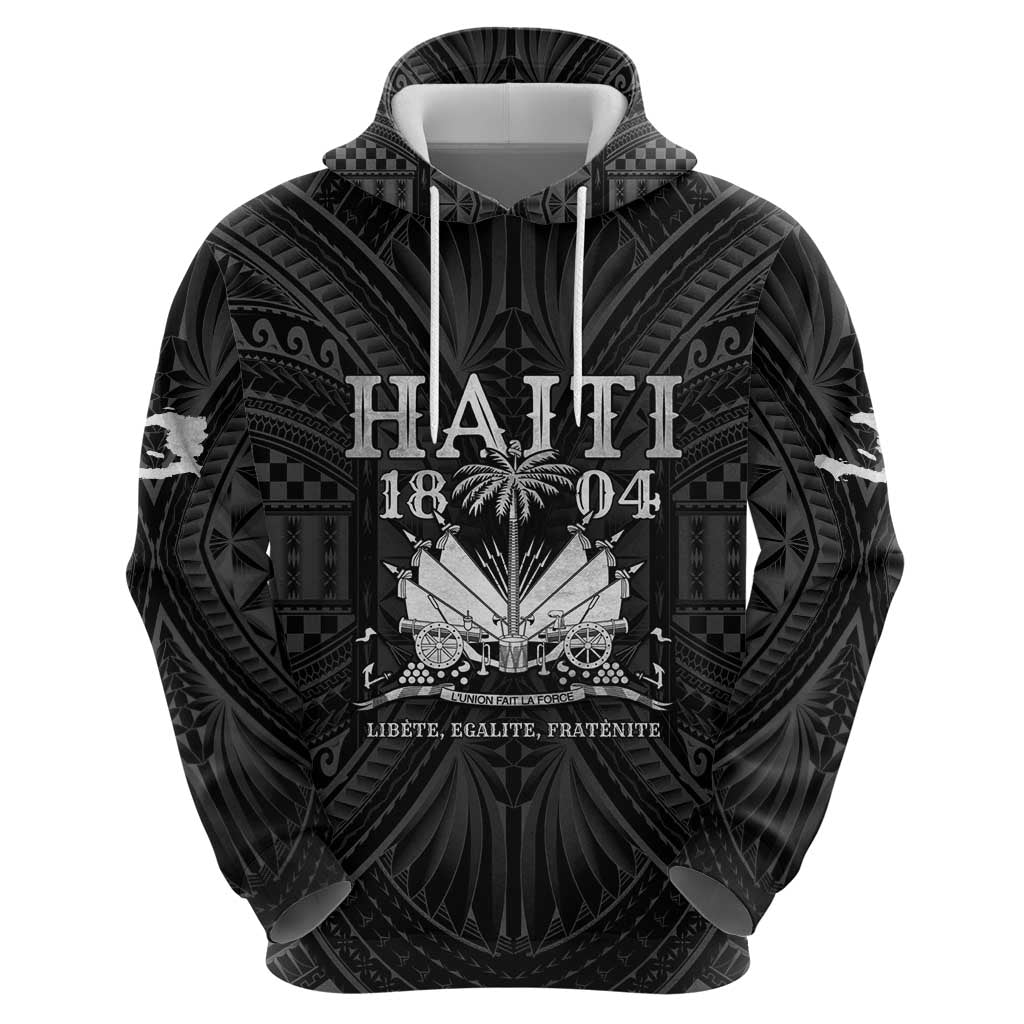 Haiti 1804 Hoodie Polynesian Silver Neg Maron LT05
