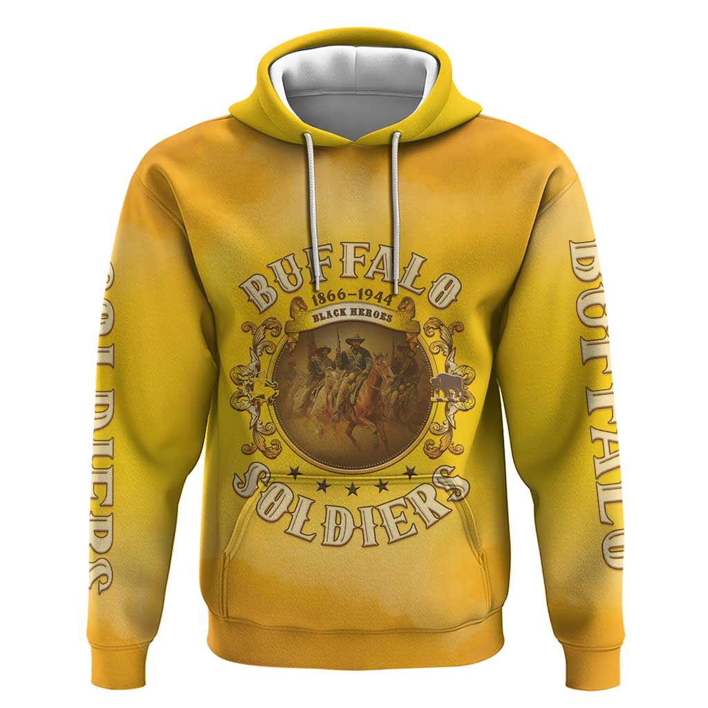 Honor Buffalo Soldiers Hoodie African American Cavalry Yellow Version LT05