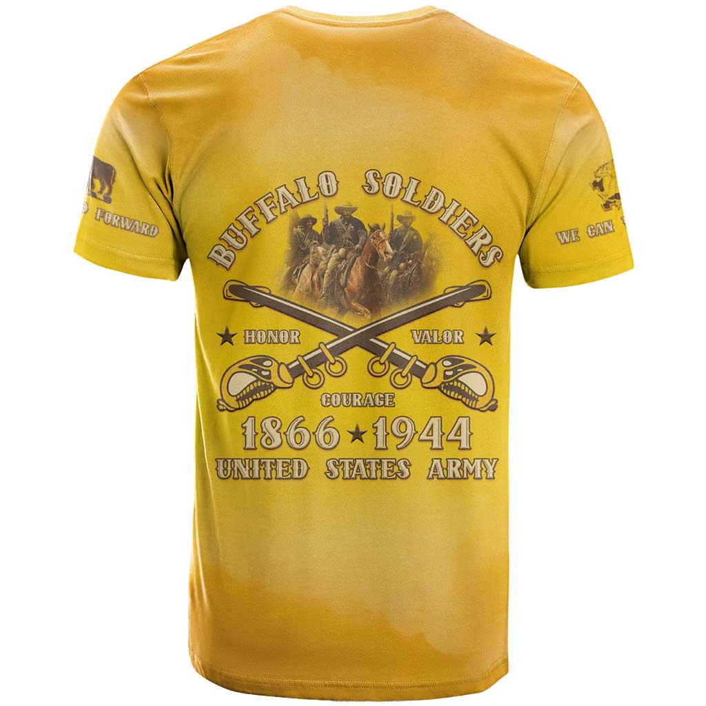 Honor Buffalo Soldiers T shirt African American Cavalry Yellow Version LT05