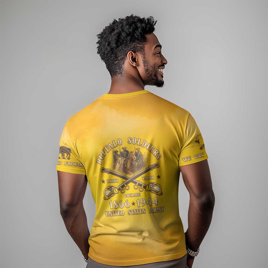 Honor Buffalo Soldiers T shirt African American Cavalry Yellow Version LT05